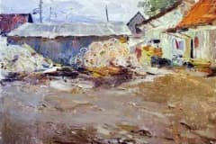 Колеса. 1960 -е годы. Леонид Николаевич Колмаков. 1928-1999 г. Член Союза художников России с 1957 года.