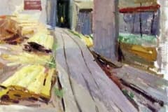 Контора. 1960 -е годы. Леонид Николаевич Колмаков. 1928-1999 г. Член Союза художников России с 1957 года.