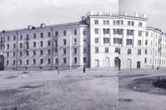 К-Камень. Перекресток Победы- Восточная. 1954 г. Панорама из 9 снимков.. Фото Александер К. Архив "Государственный научно-исследовательский музей архитектуры имени А.В. Щусева"